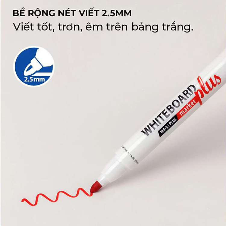 Bút viết bảng Thiên Long WB-03 Plus (mực xanh) - Ảnh 3