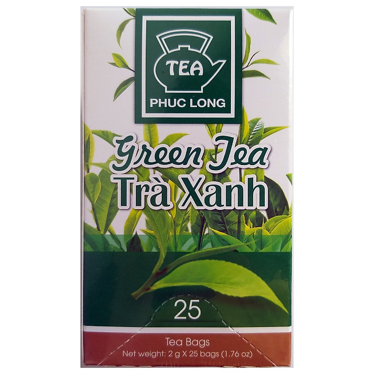 Trà xanh Túi Lọc Phúc Long hộp 25 gói x 2g