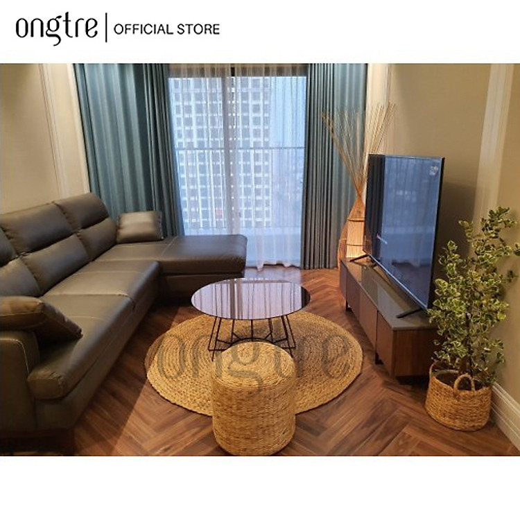 Thảm trải sàn cói/lục bình hình tròn decor,trang trí phòng khách 60/80/100/120/150/180cm | ongtre (Vietnam).