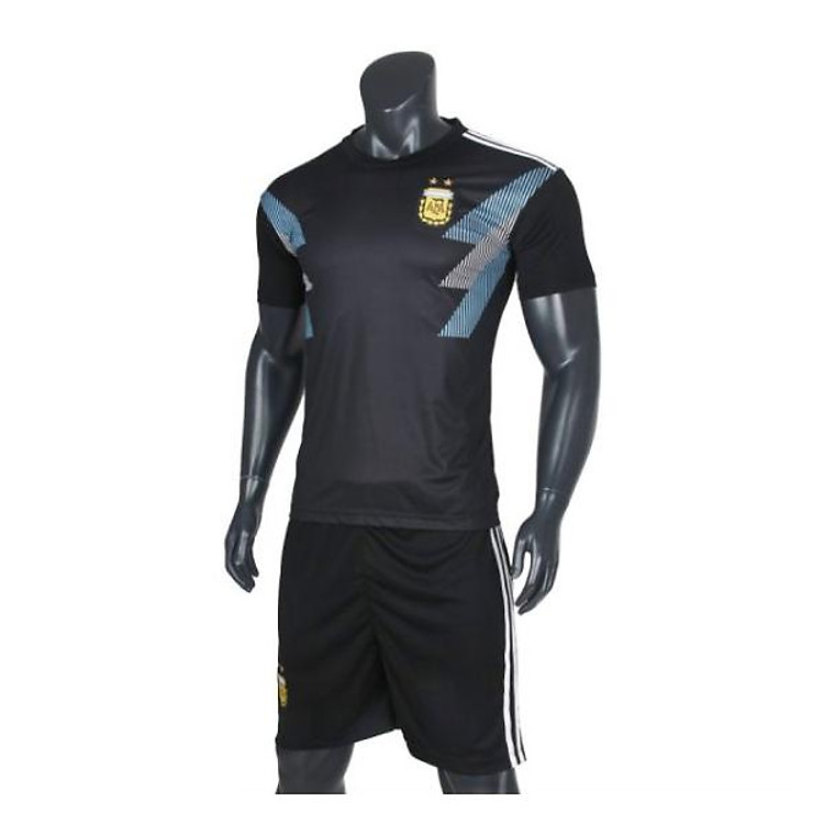 Đồ đá banh đội tuyển Argentina sân khách World Cup 2018 Sportslink (Đen)