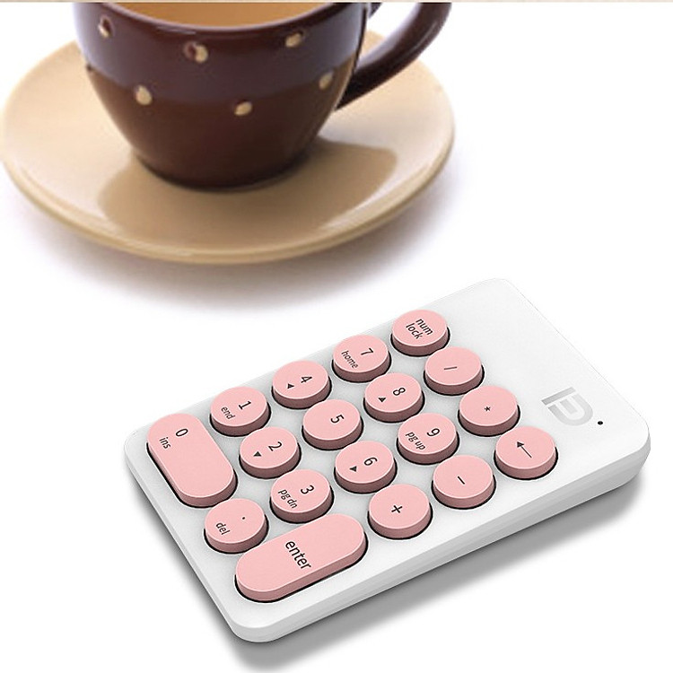 Bàn Phím Số Không Dây Forter ik6610 Pink (Màu Hồng) - Hàng Chính Hãng