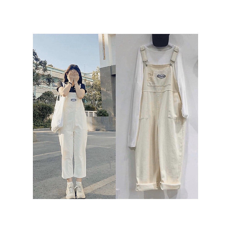 Quần yếm baggy kaki cho nữ freesize đẹp, trẻ trung, năng động, cá tính