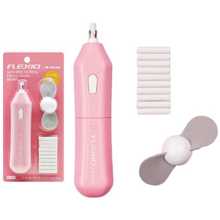 Gôm Điện Tự Động Flexio Thiên Long EE-00 (Màu Hồng)