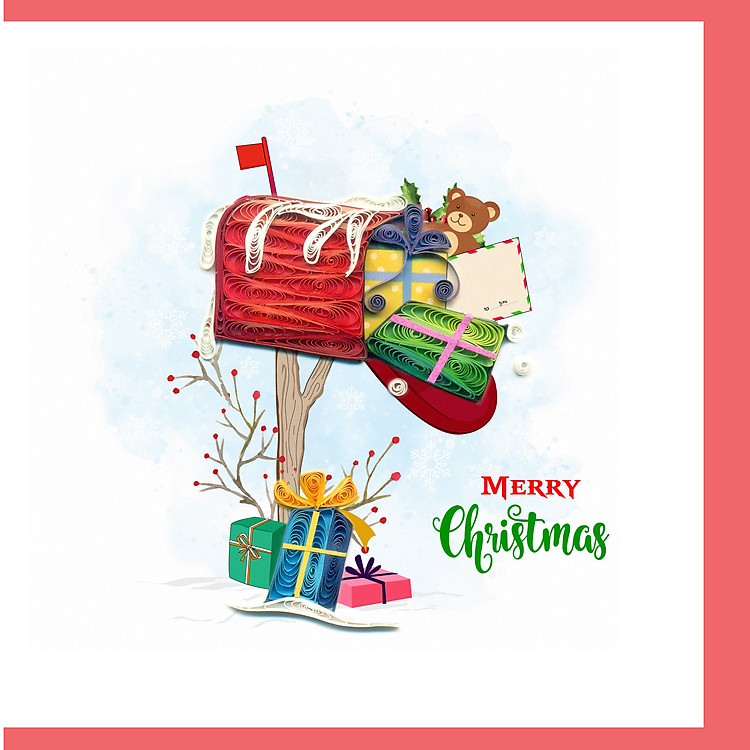 Thiệp Nghệ Thuật Giấy Xoắn - Bưu Phẩm Của Ông Noel - Santa’s Mail - Christmas - Việt Net