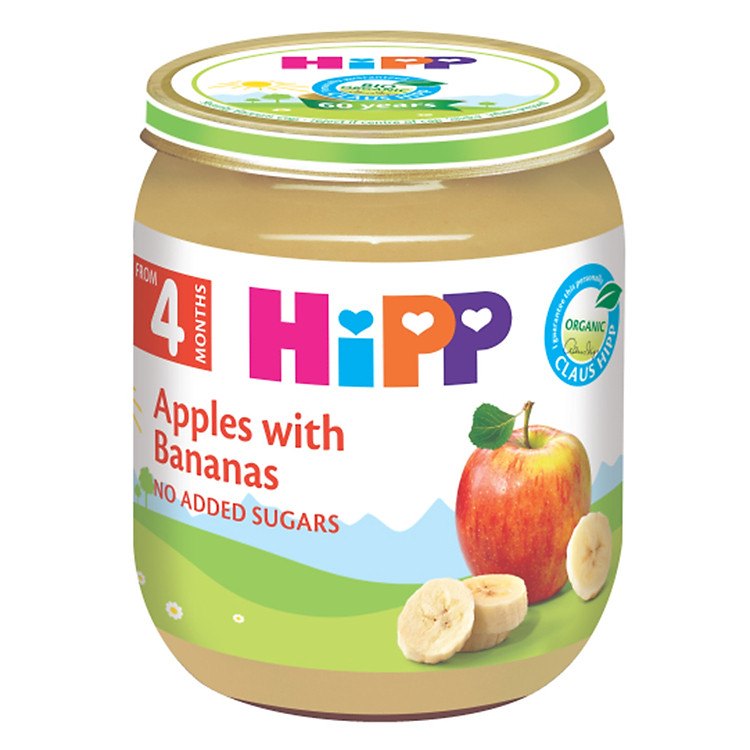 Dinh Dưỡng Đóng Lọ Chuối, Táo HiPP 125g - 4210
