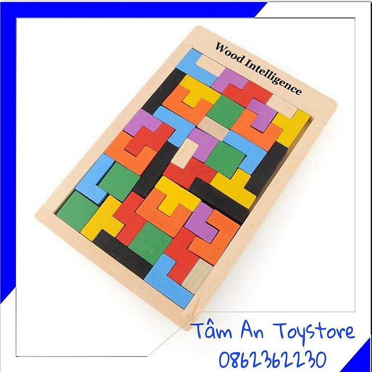 Bộ xếp gạch 206, Đồ chơi gỗ trò xếp gạch