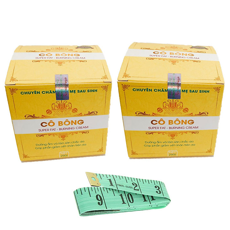 Combo 2 Kem tan mỡ Cô Bông 250g kèm thước dây