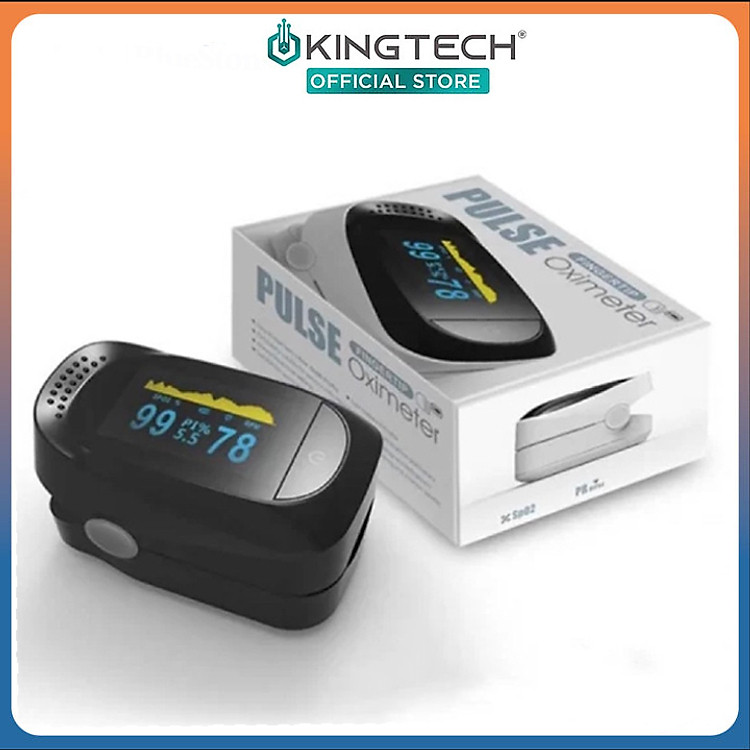 Máy Đo Nồng Độ Oxy Trong Máu và Nhịp Tim Dạng Kẹp Ngón Tay KINGTECH PULSE SPO2 - Hàng Chuẩn