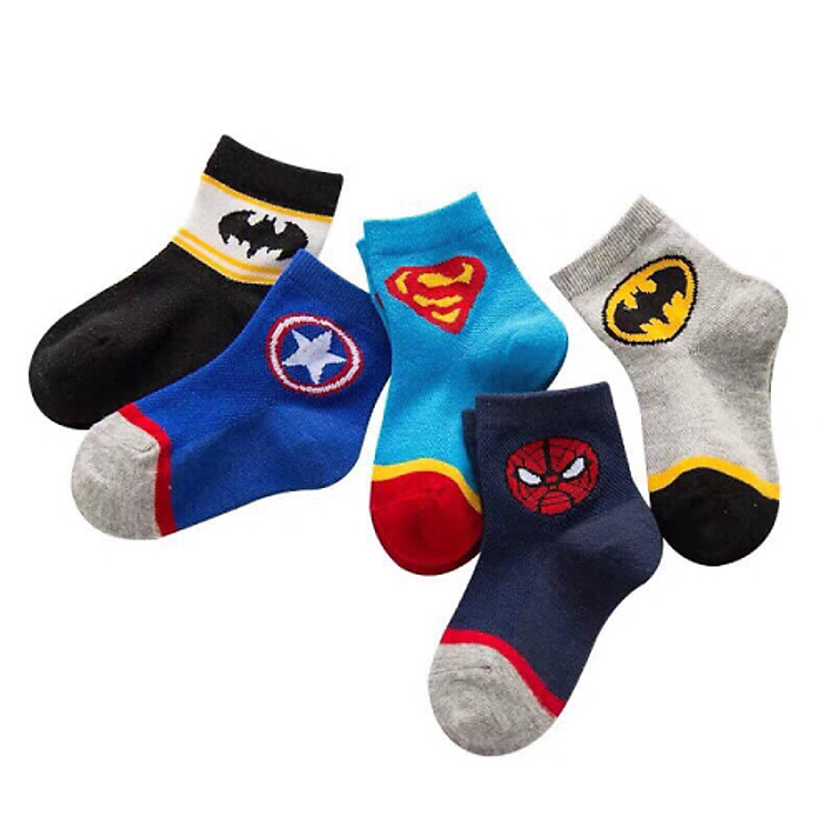 Set 10 đôi tất in hình cổ cao cho bé trai