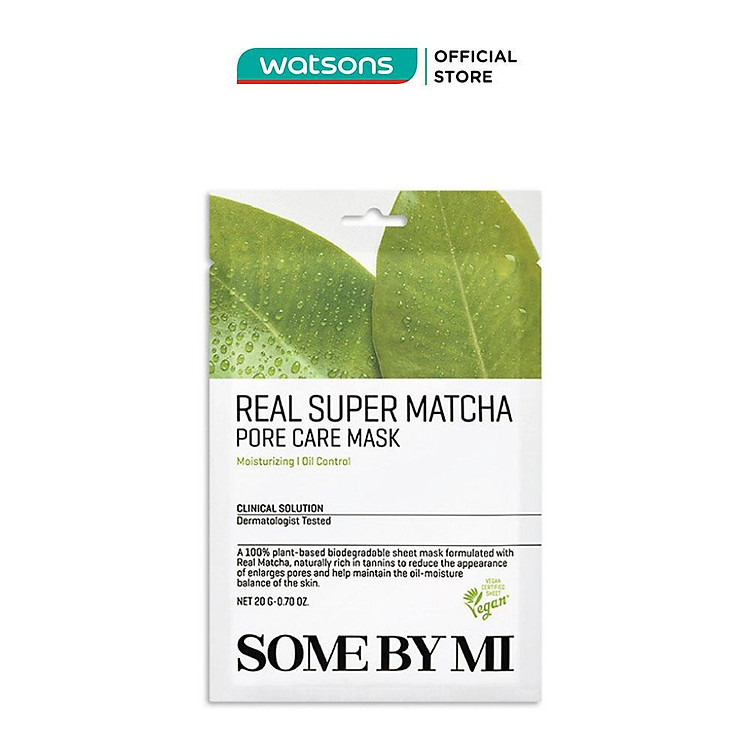 Mặt Nạ Giấy Some By Mi Chiết Xuất Trà Xanh Real Super Matcha Pore Care Mask 20g
