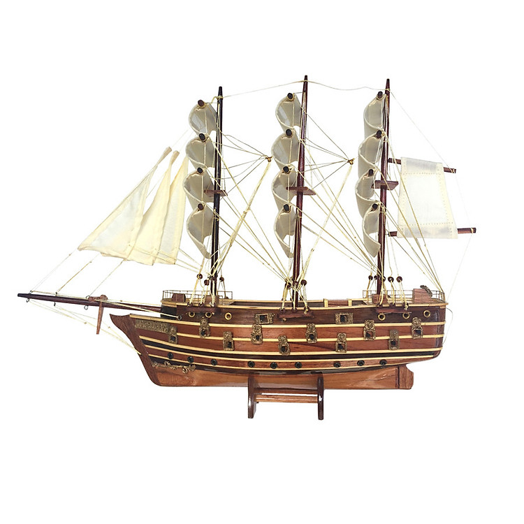Mô hình thuyền gỗ trang trí Napoleon - thân 40cm - loại 2