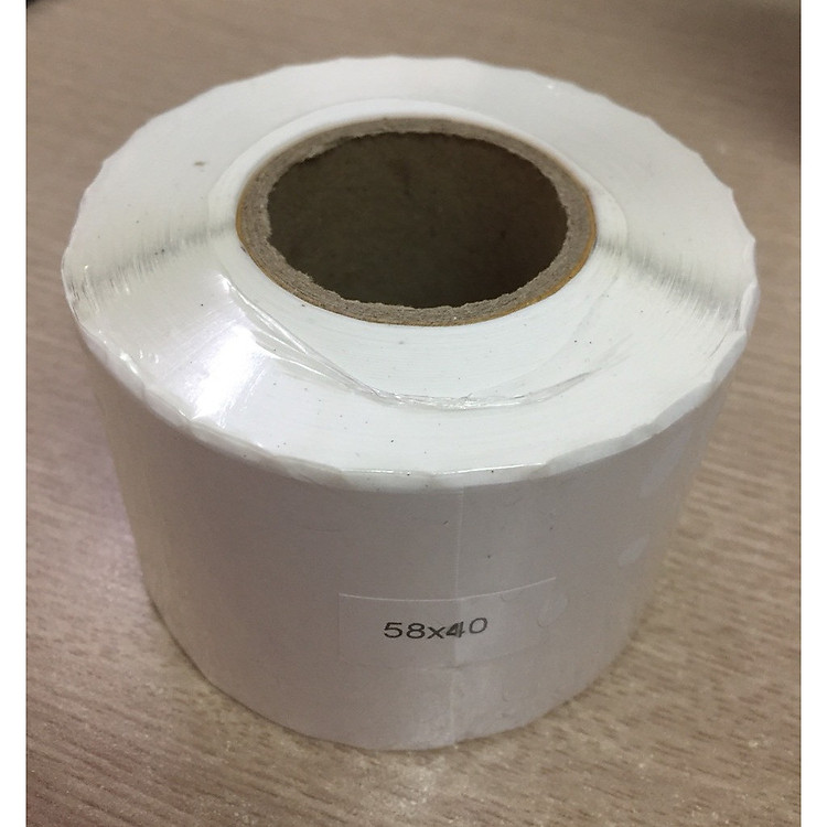 Giấy in tem mã vạch 58x40mm (30m) - Tem cân điện tử - Tem Decal Nhiệt