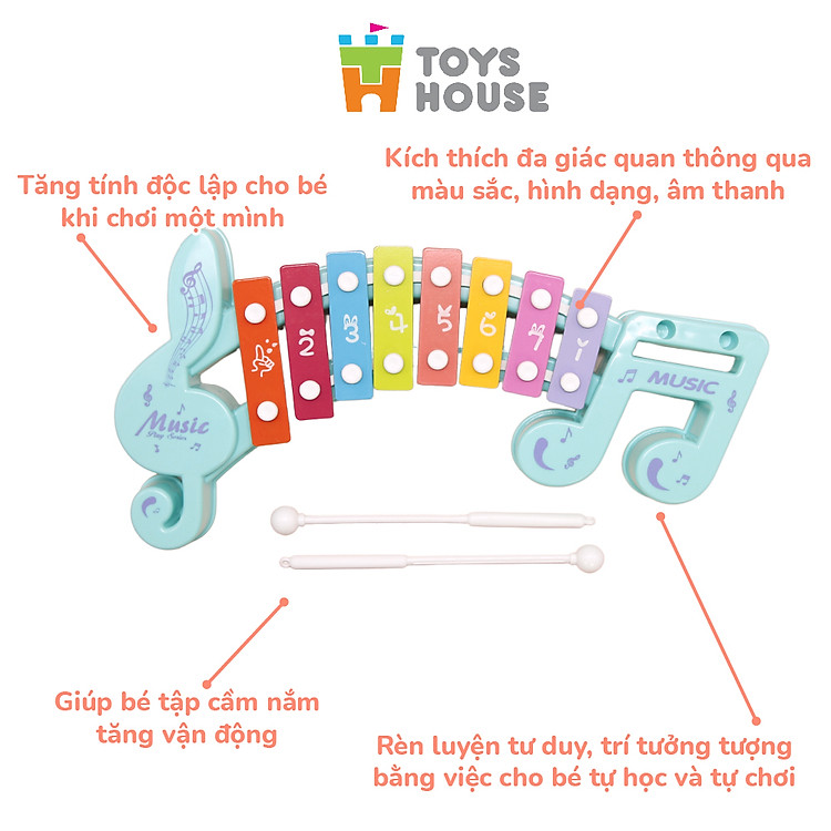 Đồ chơi đàn gõ Xylophone tám phím Chính hãng Giá tốt - Hình ảnh 4