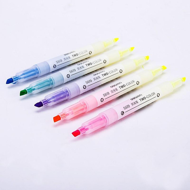 Bút Highlight Nhấn Dòng Đa Năng Deli S619 (Hộp 5 chiếc) - Ảnh 5