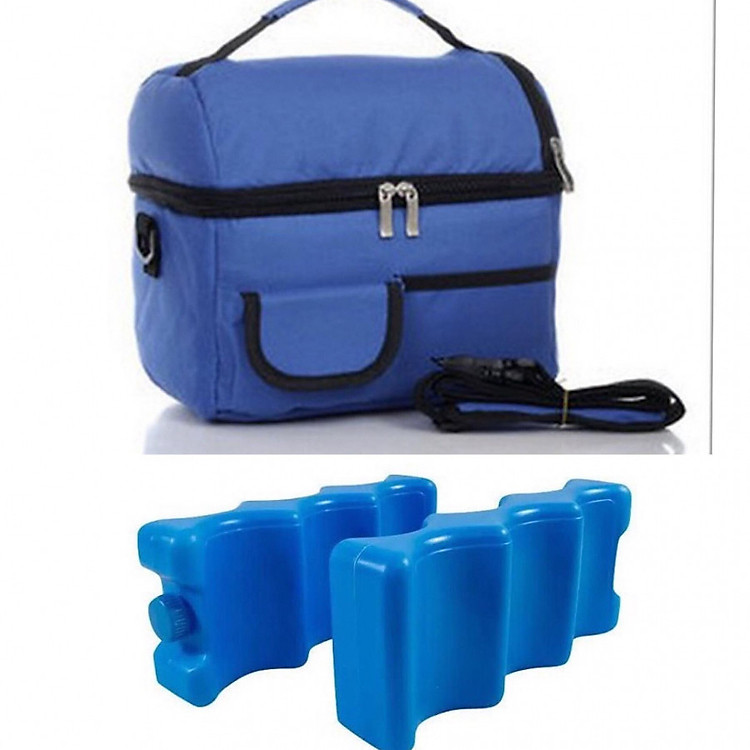 Túi Giữ Nhiệt 2 Ngăn Tặng Kèm 2 Đá Khô Thanh 6 Ngăn