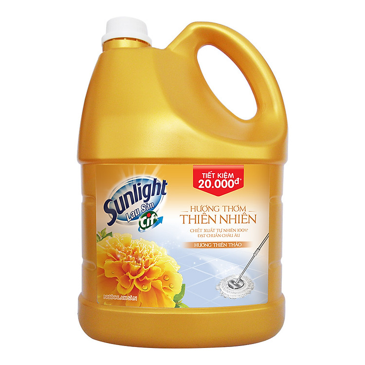 Nước Lau Sàn Diệt Khuẩn Sunlight Hương Thiên Thảo (3.8kg)
