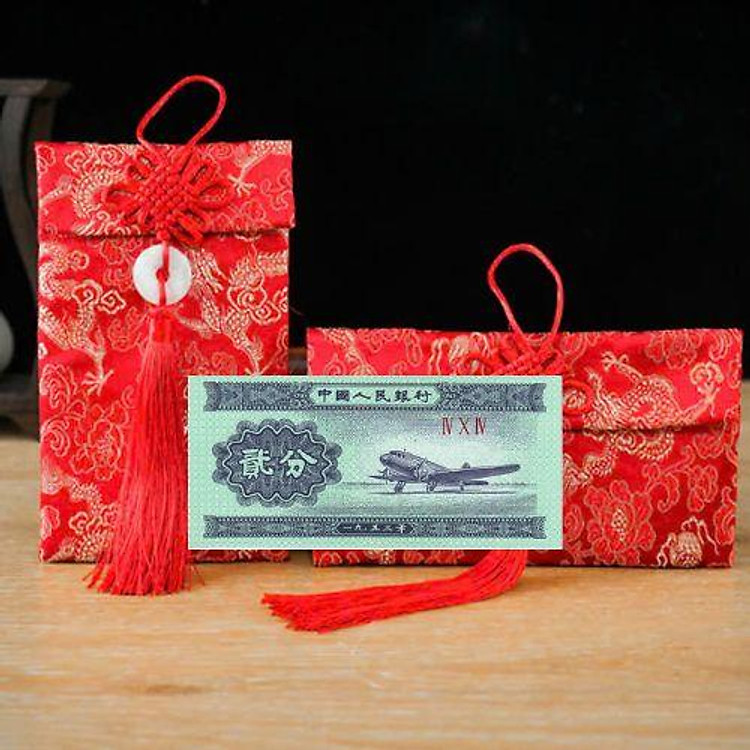 Túi gấm màu xanh loại 2 Trung Quốc