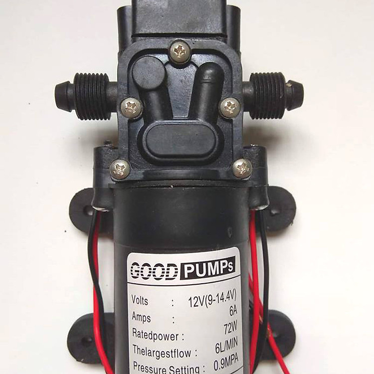 Máy bơm mini tăng áp lực nước 12V - 6A lưu lượng 6L/phút