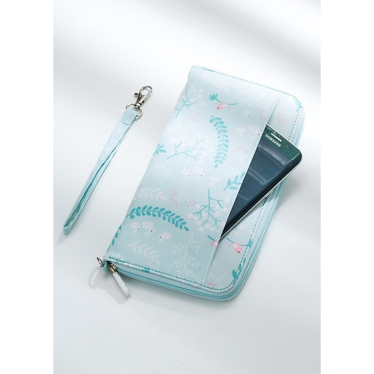 Ví du lịch đựng hộ chiếu đa năng TNTT0275- màu xanh bạc hà