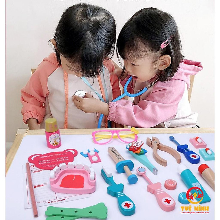 Bộ Đồ Chơi Bác Sỹ Gỗ cho Bé Chính hãng Tiết kiệm - Hình ảnh 2