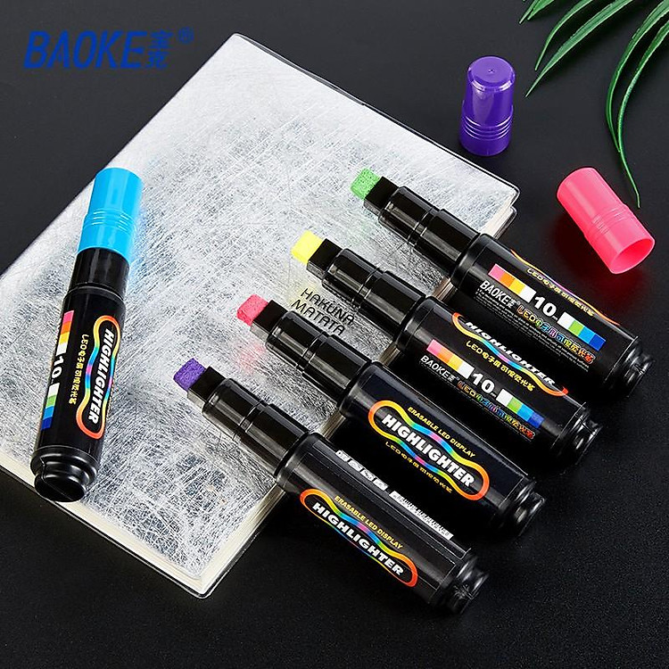 Hộp Bút Lông Màu Dạ Quang BAOKE (6 cây) - Ảnh 6