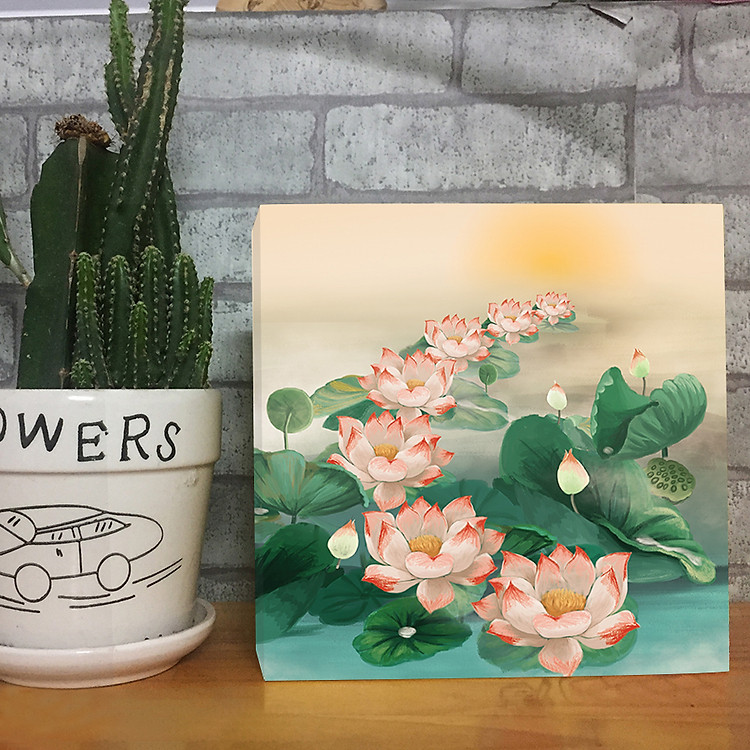 Tranh Bảy bước hoa sen - Tranh để bàn