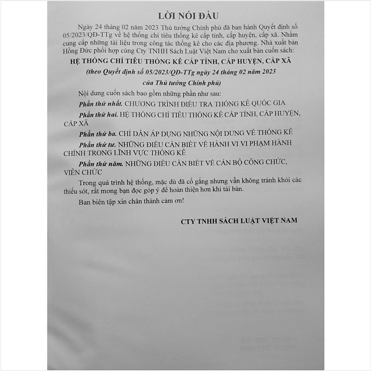 Hệ Thống Chỉ Tiêu Thống Kê Cấp Tỉnh, Cấp Huyện, Cấp Xã theo Quyết định 05/2023/QĐ-TTg - Ảnh 3