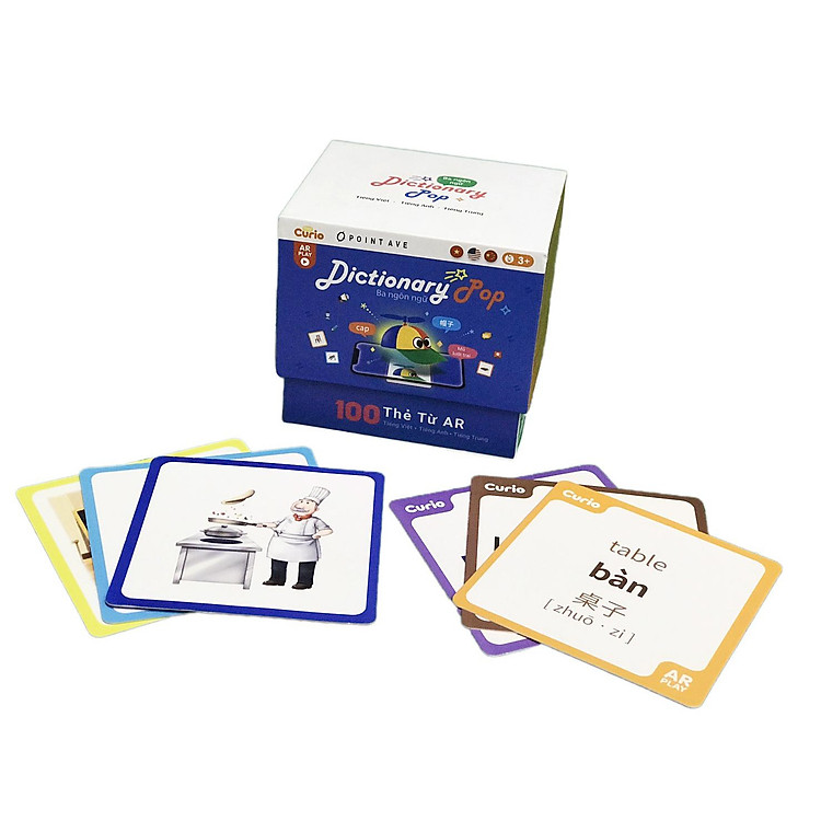 Thẻ Flash Card 3 ngôn ngữ Dictionary Pop AR