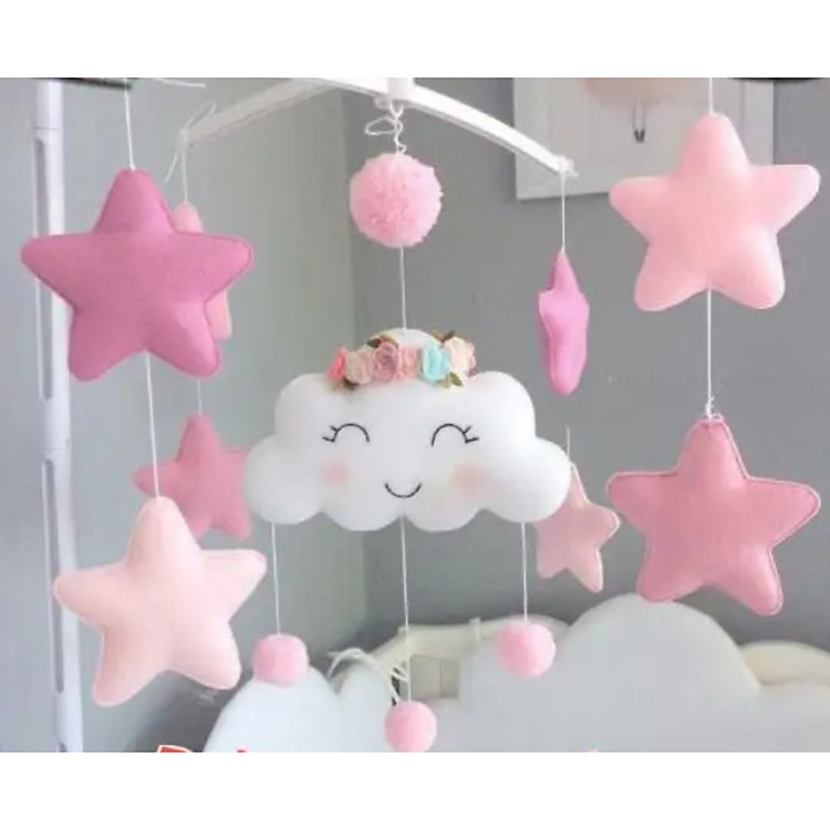 Treo nôi màu sắc hình sao kích thích thị giác cho bé