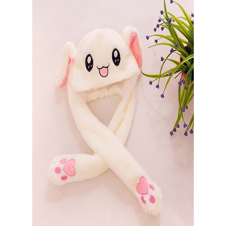 Mũ Tai Thỏ Giật Kpop Siêu Dễ Thương Siêu Cool