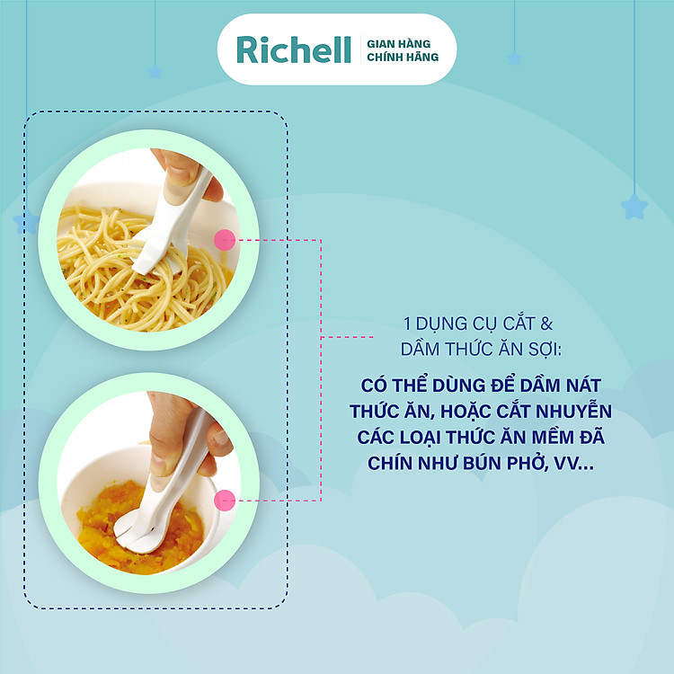 Bộ chế biến ăn dặm Richell Nhật Chính hãng Giá rẻ - Hình ảnh 4