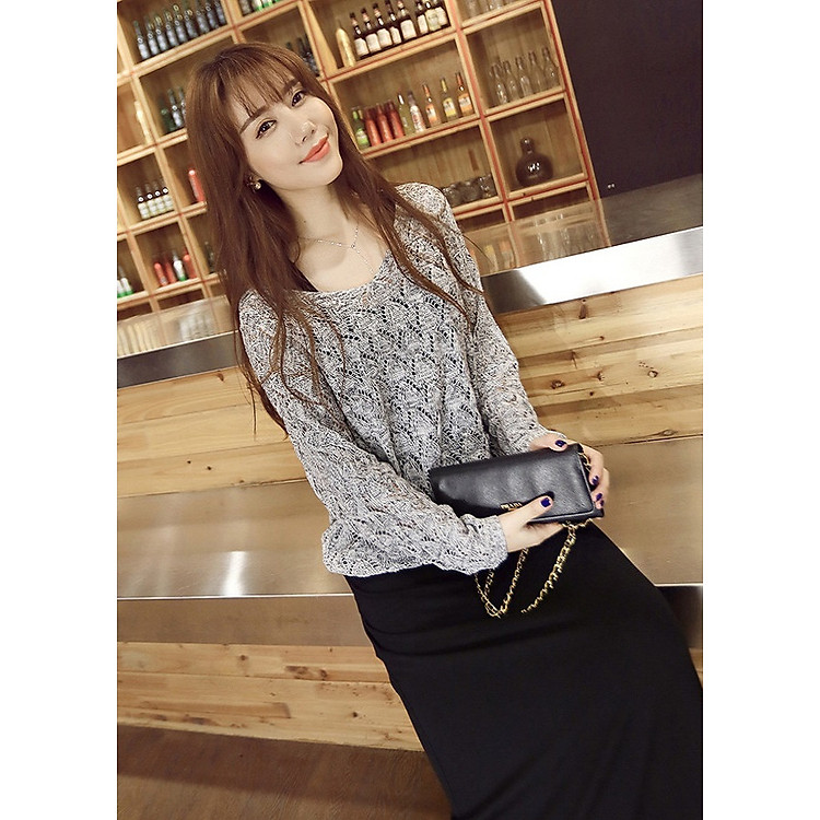 Set bộ áo len đan tay dài công sở đi làm dự tiệc cánh dơi và đầm suông DN178