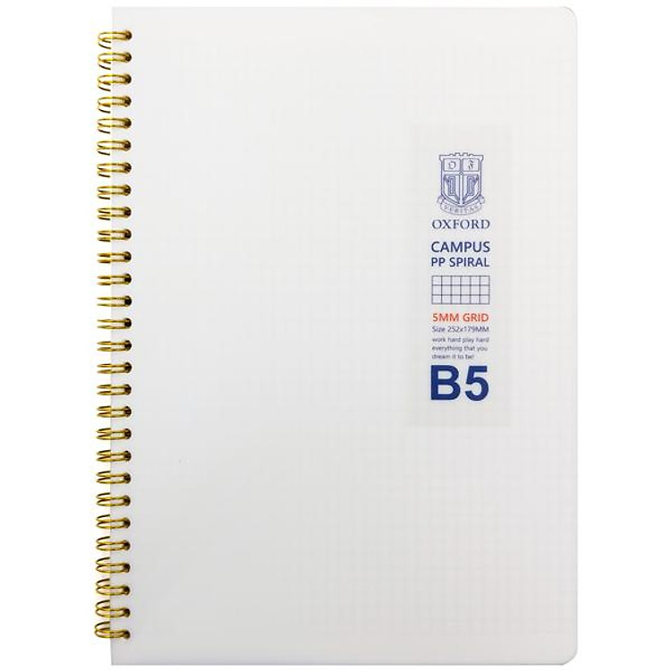 Sổ Lò Xo Milk B5 Ô Vuông 5 mm (80 trang)