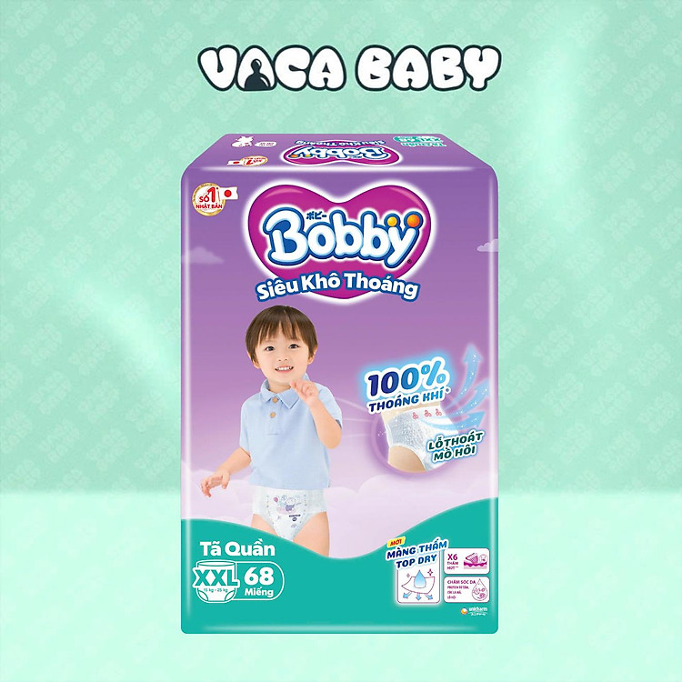 Tã bỉm QUẦN Bobby Mega Jumbo gói lớn tiết kiệm M96/ L88/ XL74/ XXL68 miếng