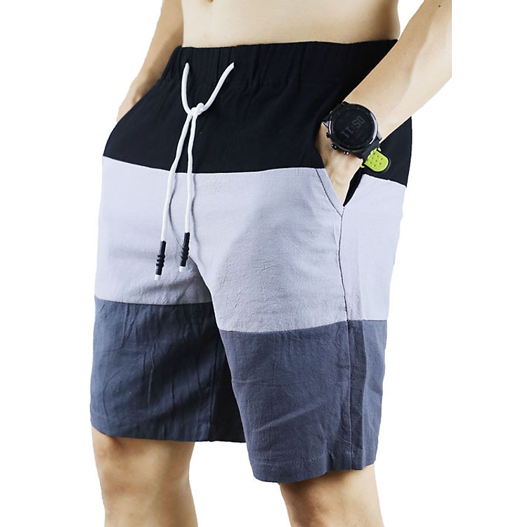 Quần short đũi nam phối màu phong cách Hàn Quốc sq502