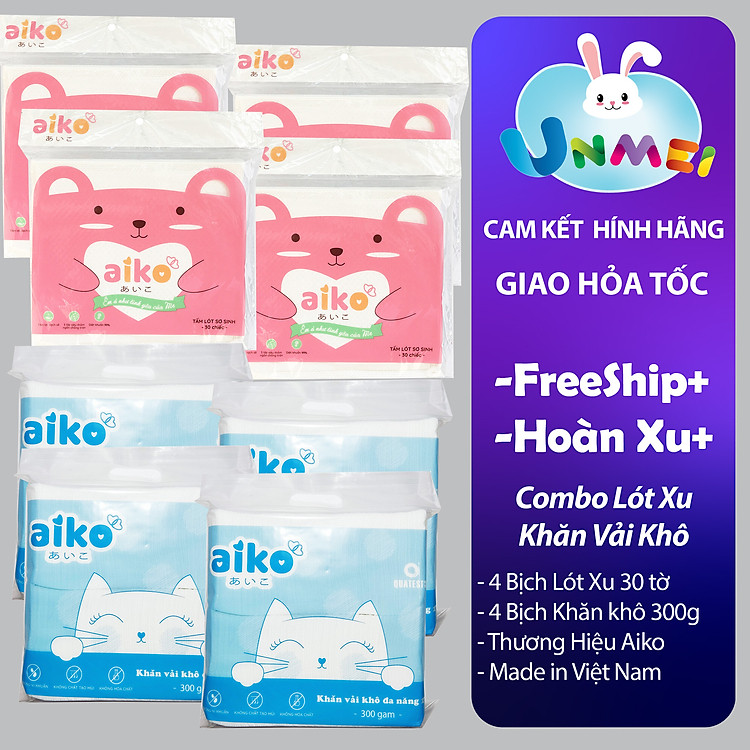 Chọn mua tại Shopee: Combo Sơ Sinh Aiko: Khăn Khô & Lót Xu mua giá tốt nhất tại Shop Mall