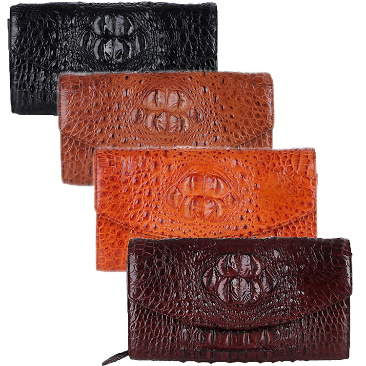 HJ6228-29-30-31 - Túi xách nữ da cá sấu Huy Hoàng đeo chéo màu đen, nâu đỏ, vàng bò, nâu đất