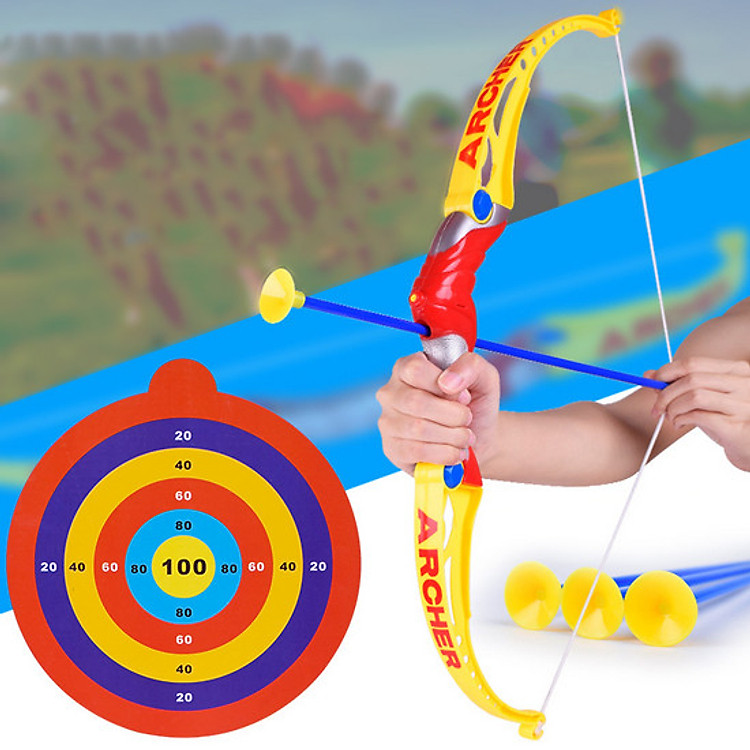 Đồ chơi bắn cung trẻ em - Màu đỏ