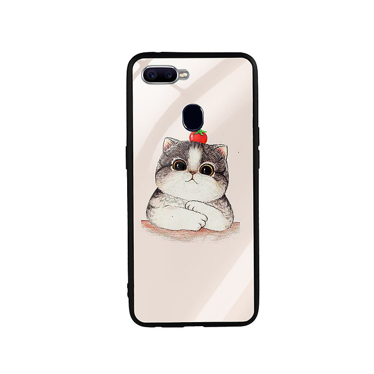 Ốp Lưng Kính Cường Lực cho điện thoại Oppo F9 - Cat 05
