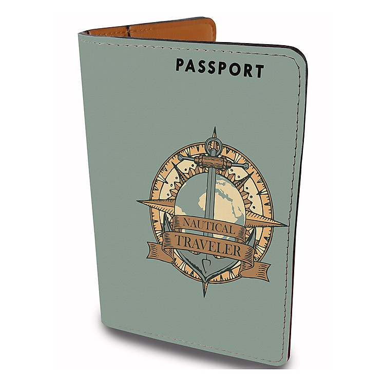 Ví Passport Hoạ Tiết MỎ NEO - ANCHOR - Passport Cover Holder - Bao Da Hộ Chiếu Du Lịch Thời Trang - Tiện Lợi - PPT189
