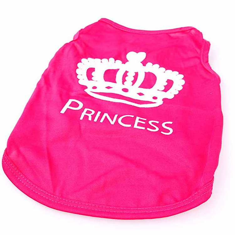 Áo họa tiết công chúa vải mỏng cho chó mèo