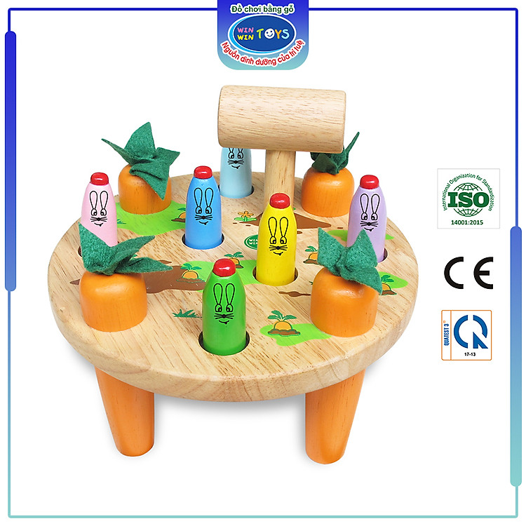 Mua tại Lazada: Mua Đồ chơi gỗ Búa đập thỏ Winwintoys Chính hãng Ưu đãi