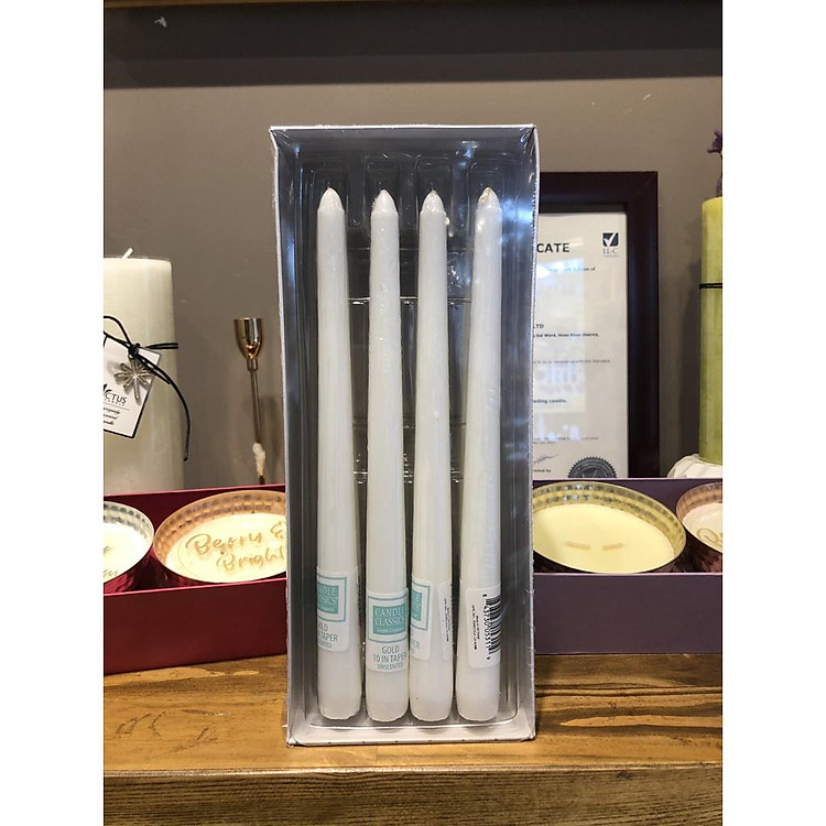 Nến taper trắng dài