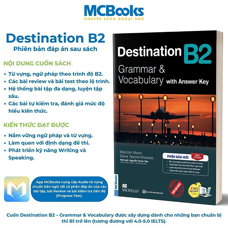 Sách - Destination B2 Grammar and Vocabulary Tặng Audio Và Bài Tập Thực Hành MCBooks