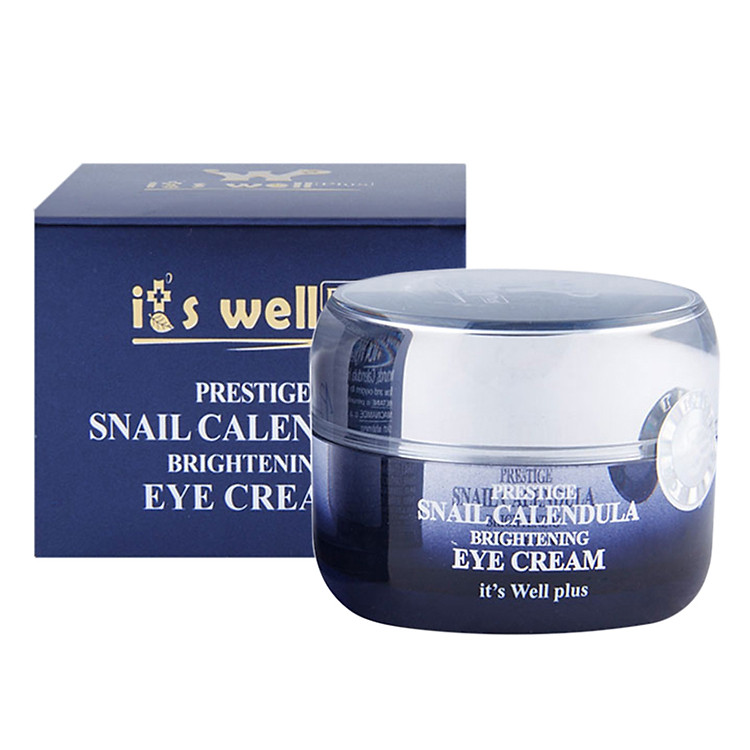 Kem Dưỡng Làm Mờ Nếp Nhăn Vùng Mắt Từ Ốc Sên & Calendula It's Well Plus Snail Calendula Prestige Brightening Eye Cream CPEC (30g)
