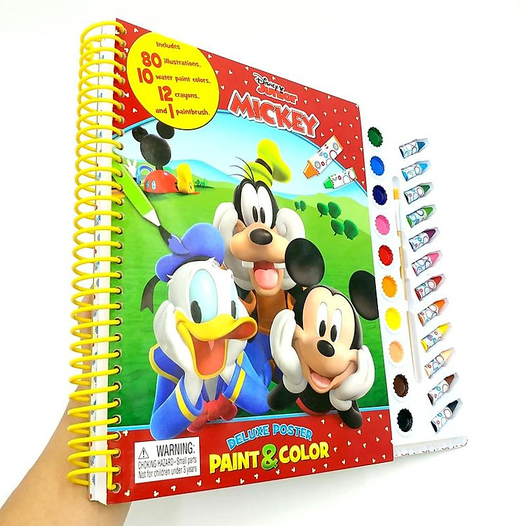 Disney Mickey Deluxe Paint / Crayon Book - Ảnh 2