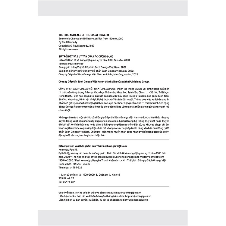 Sự Trỗi Dậy Và Suy Tàn Của Các Cường Quốc (Tái Bản 2022) - Ảnh 3