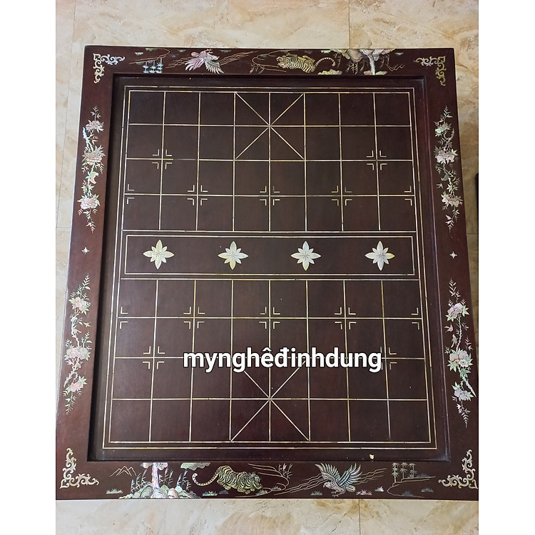 Bàn cờ tướng gỗ gõ khảm ốc Chính hãng Giá tốt - Hình ảnh 2