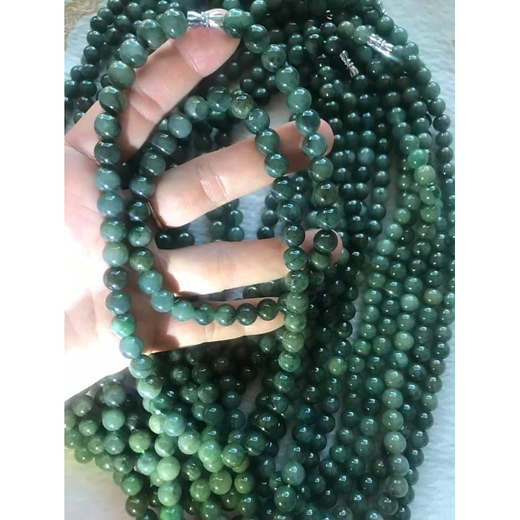 DÂY CHUYỀN HẠT CHUỖI ĐEO CỔ ĐÁ CẨM THẠCH TỰ NHIÊN SIZE 8LY