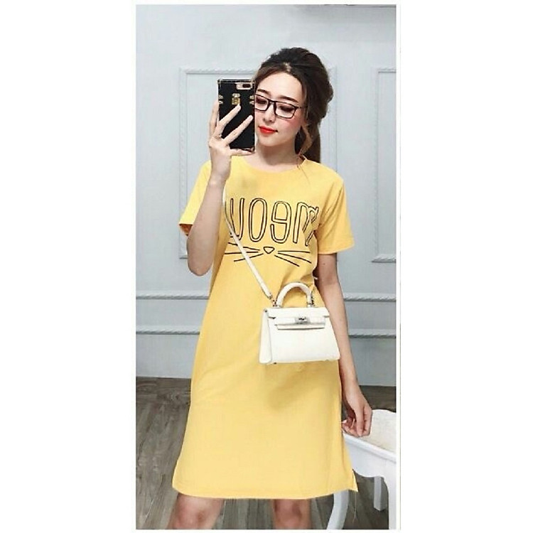 VÁY ĐẦM SUÔNG MEOW THUN CAO CẤP FREESIZE 45-57KG